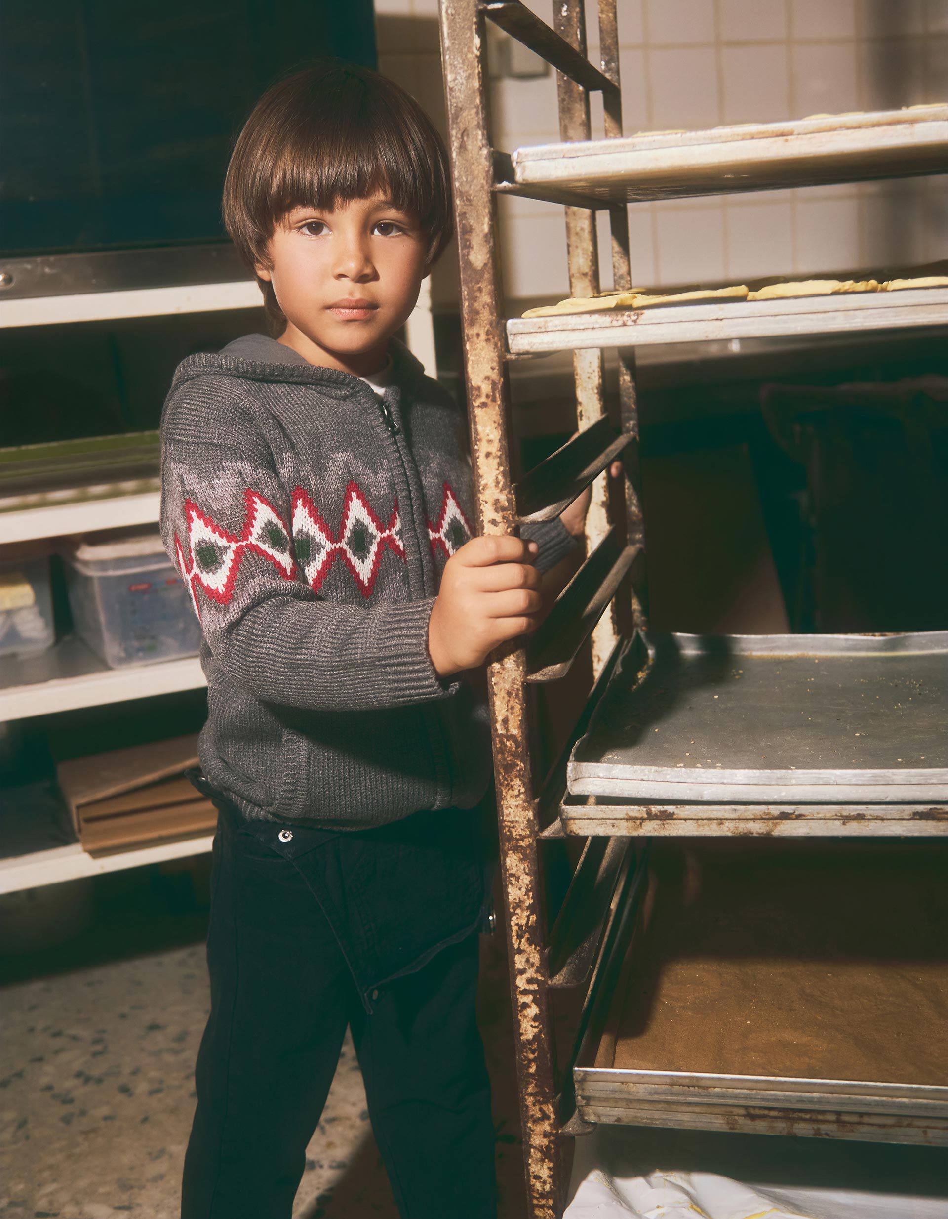 Comprar Online Casaco de Malha com Capuz, Menino, Cinzento Escuro