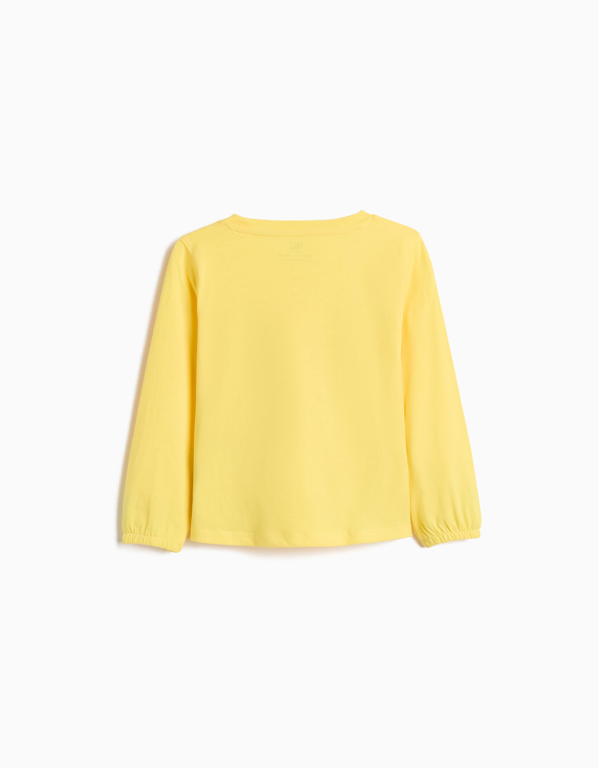 Comprar Online T-shirt Estampada Manga Comprida, Menina, Amarelo