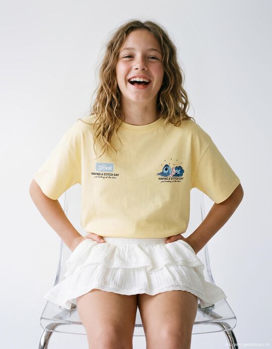 Comprar Online T-shirt 'Stitch' &copy;Disney, Menina, Amarelo Claro