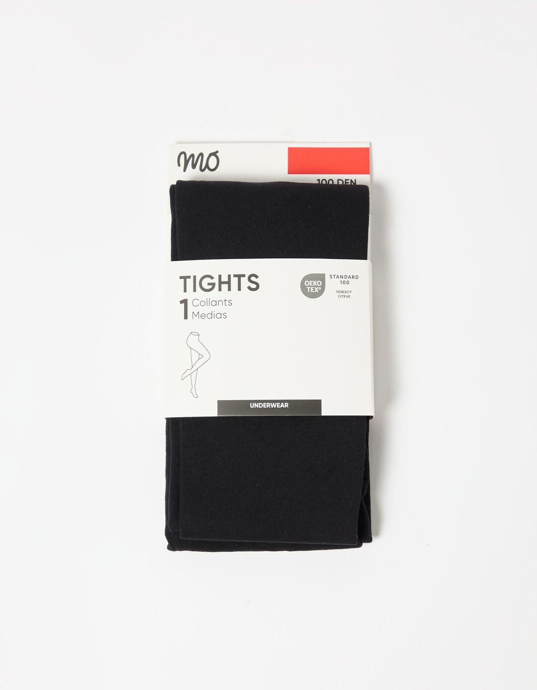 Collants Opacas 100DEN, Mulher, Preto