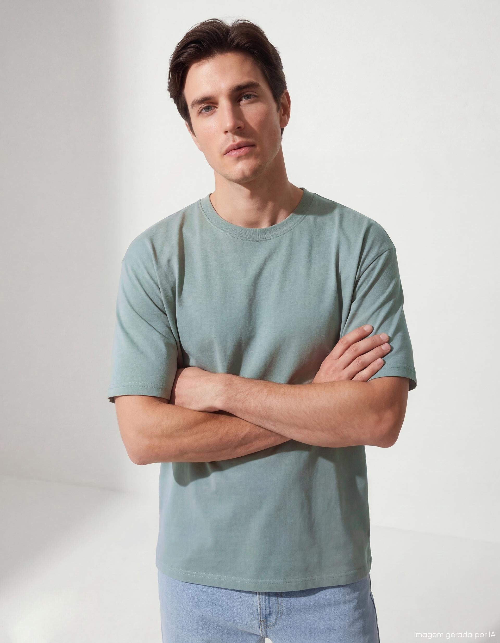 Comprar Online T-shirt Heavy Jersey, Homem, Cinzento