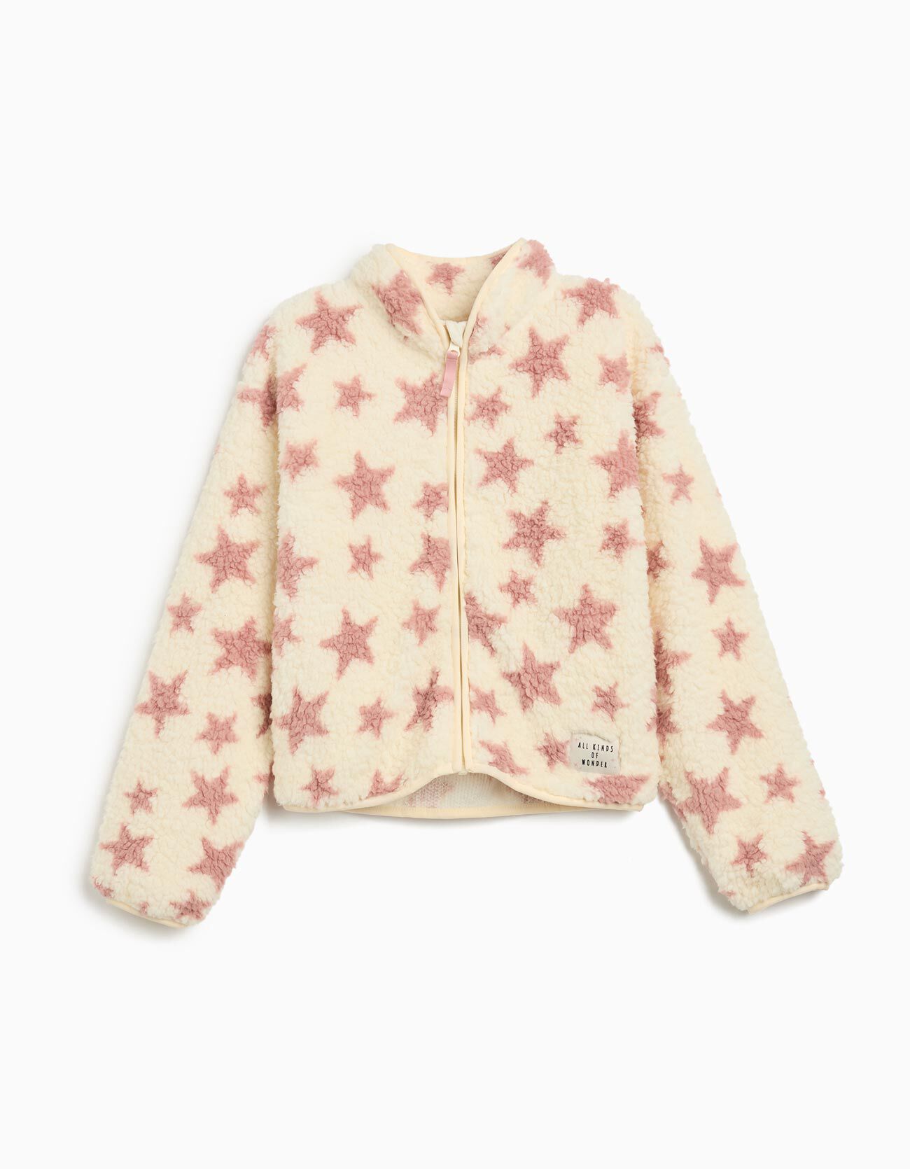 Comprar Online Casaco Sherpa, Menina, Bege Claro 