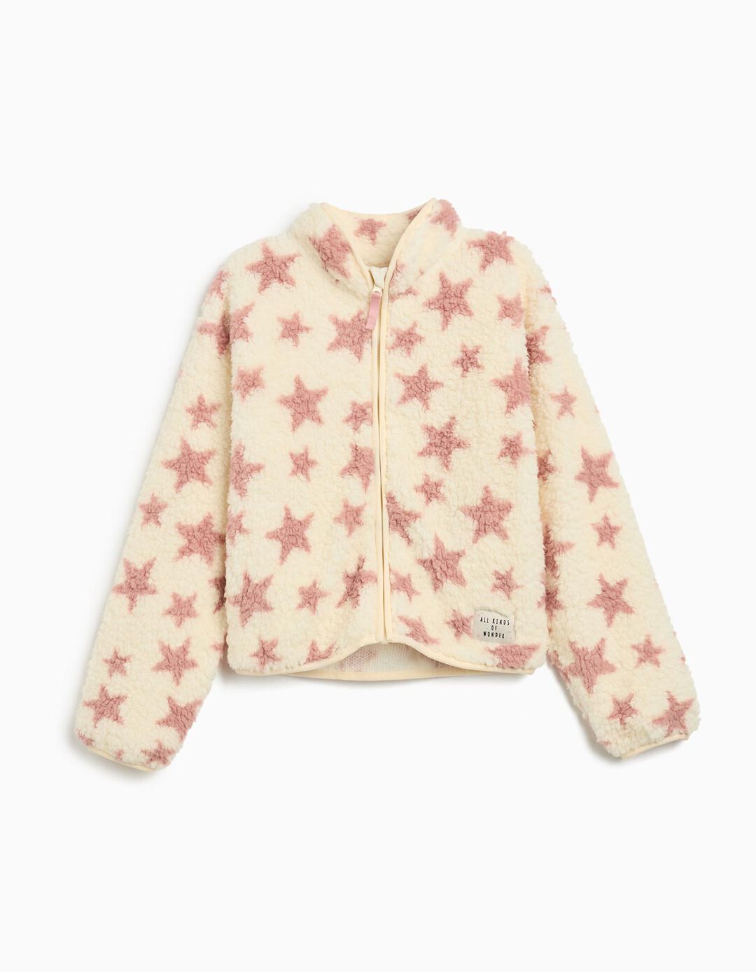 Casaco Sherpa, Menina, Bege Claro 