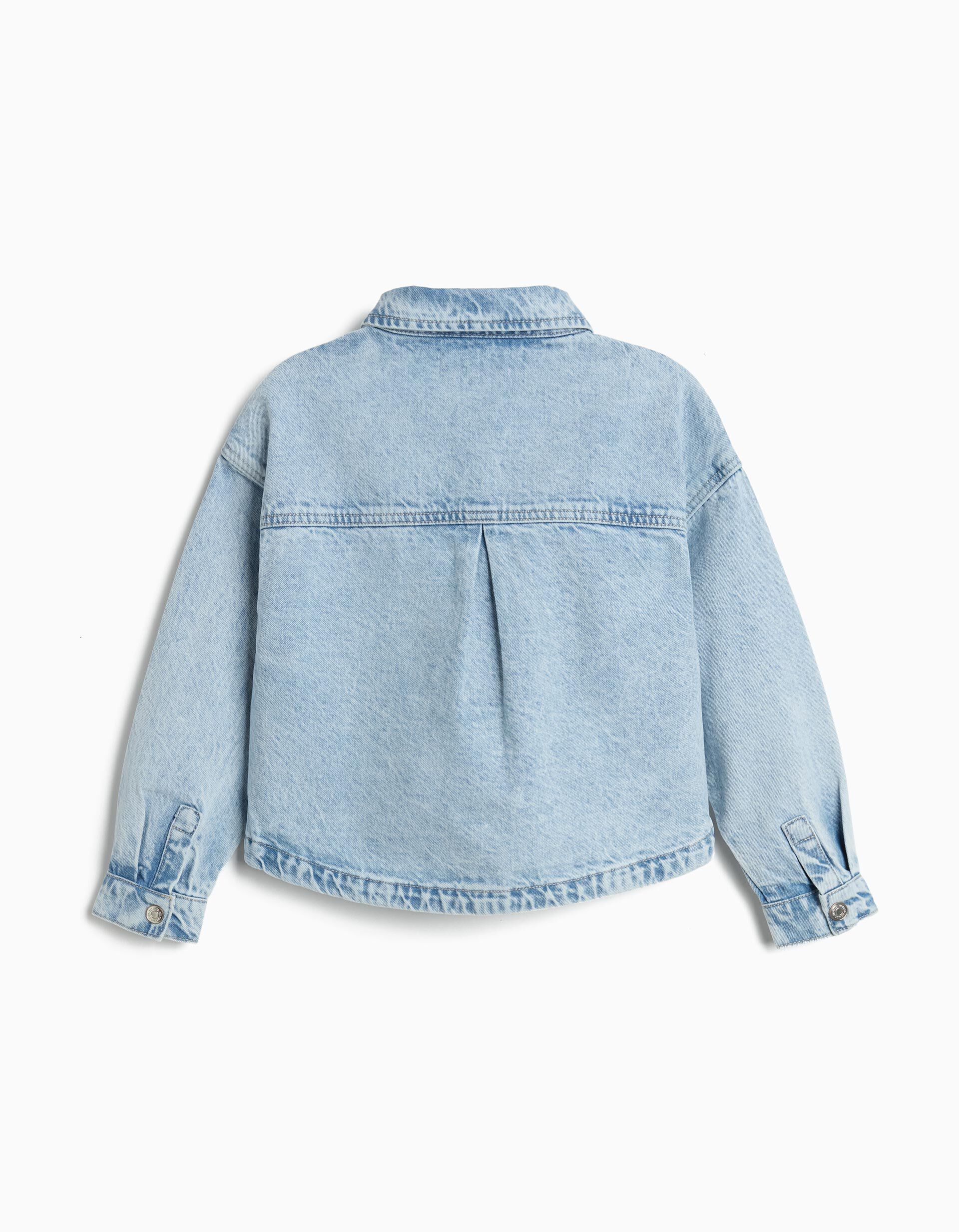 Comprar Online Sobrecamisa de Ganga, Menina, Azul Claro