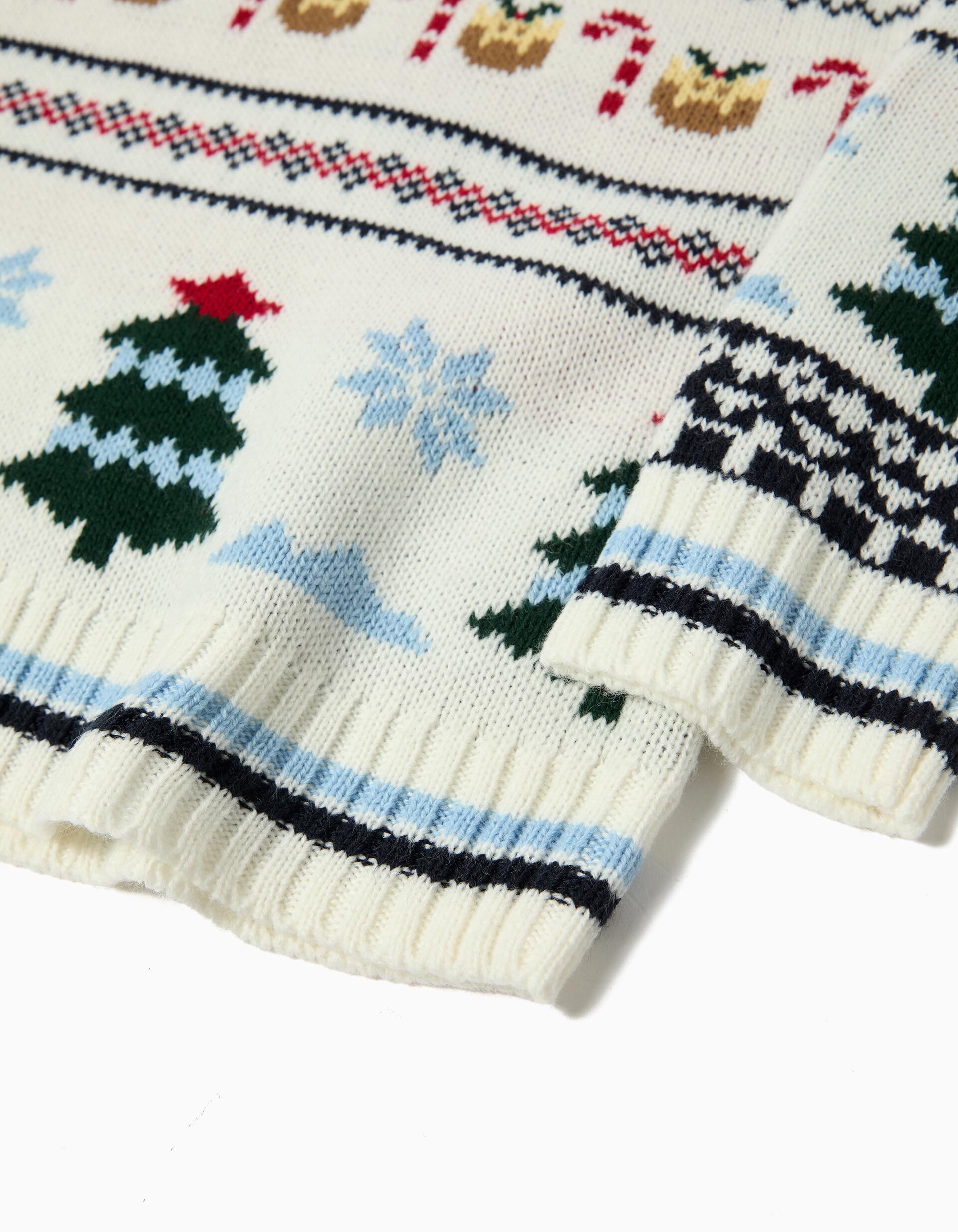 Comprar Online Camisola Malha Natal, Menino, Bege Claro