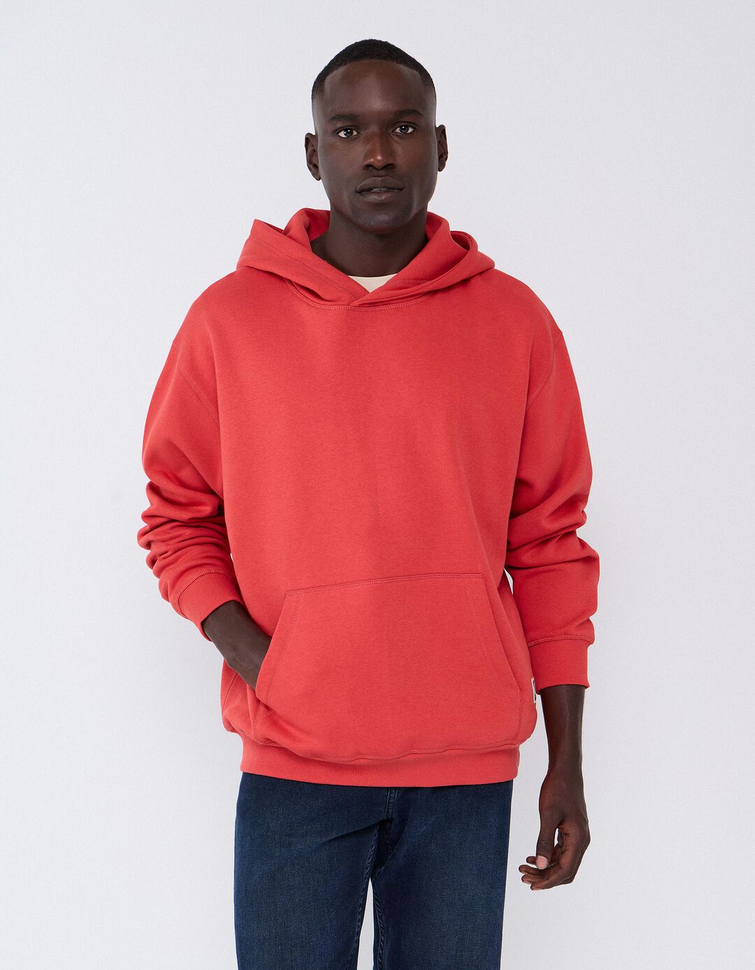 Sweatshirt Com Capuz, Homem, Vermelho