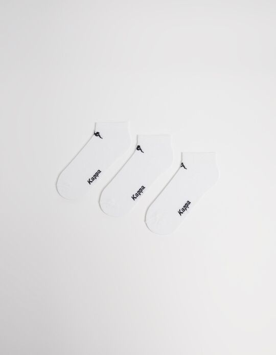 Comprar Online Pack 3 Pairs of 'Kappa' Socks, Men, White