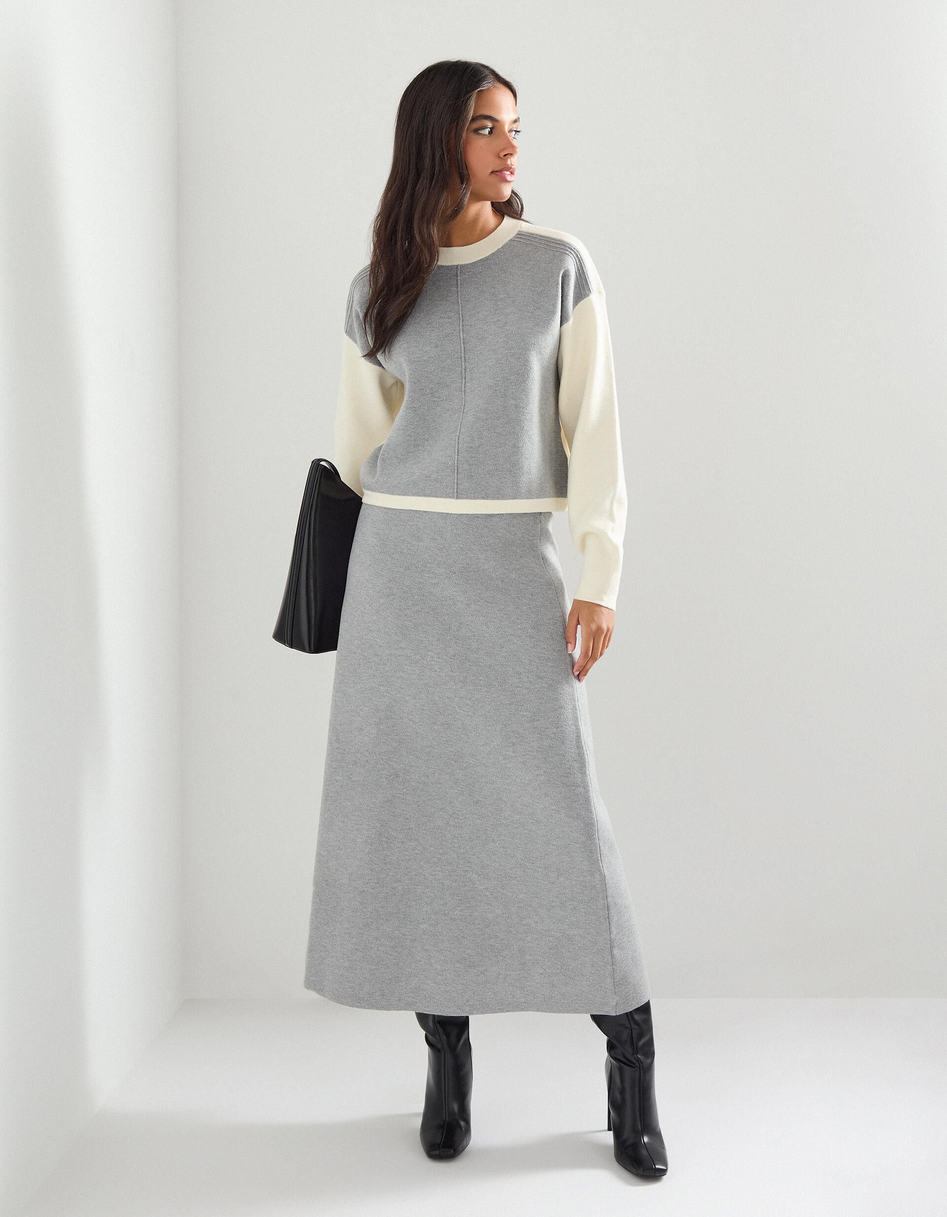 Comprar Online Camisola de Malha, Mulher, Cinzento Claro