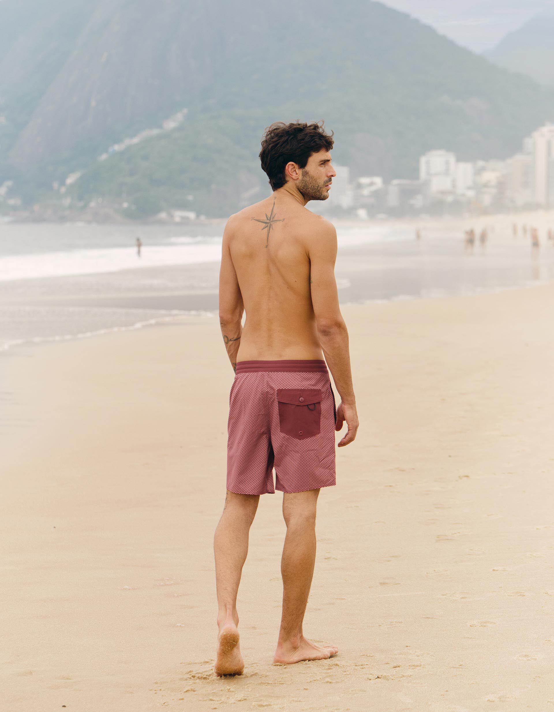 Comprar Online Cal&ccedil;&otilde;es de Banho, Homem, Vermelho Escuro