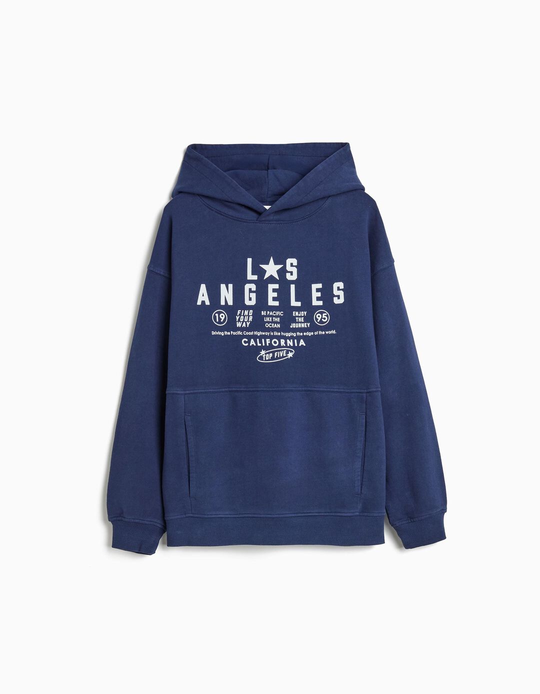 Sweatshirt com Capuz, Menino, Azul Escuro