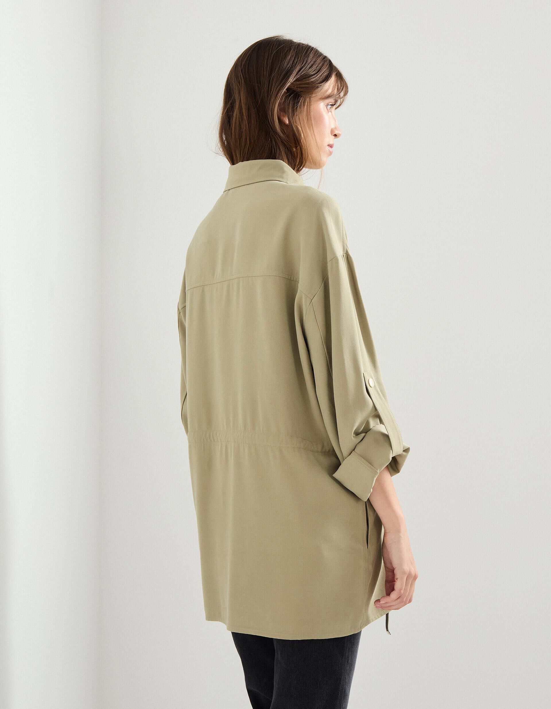 Comprar Online Sobrecamisa em Liocel, Mulher, Caqui