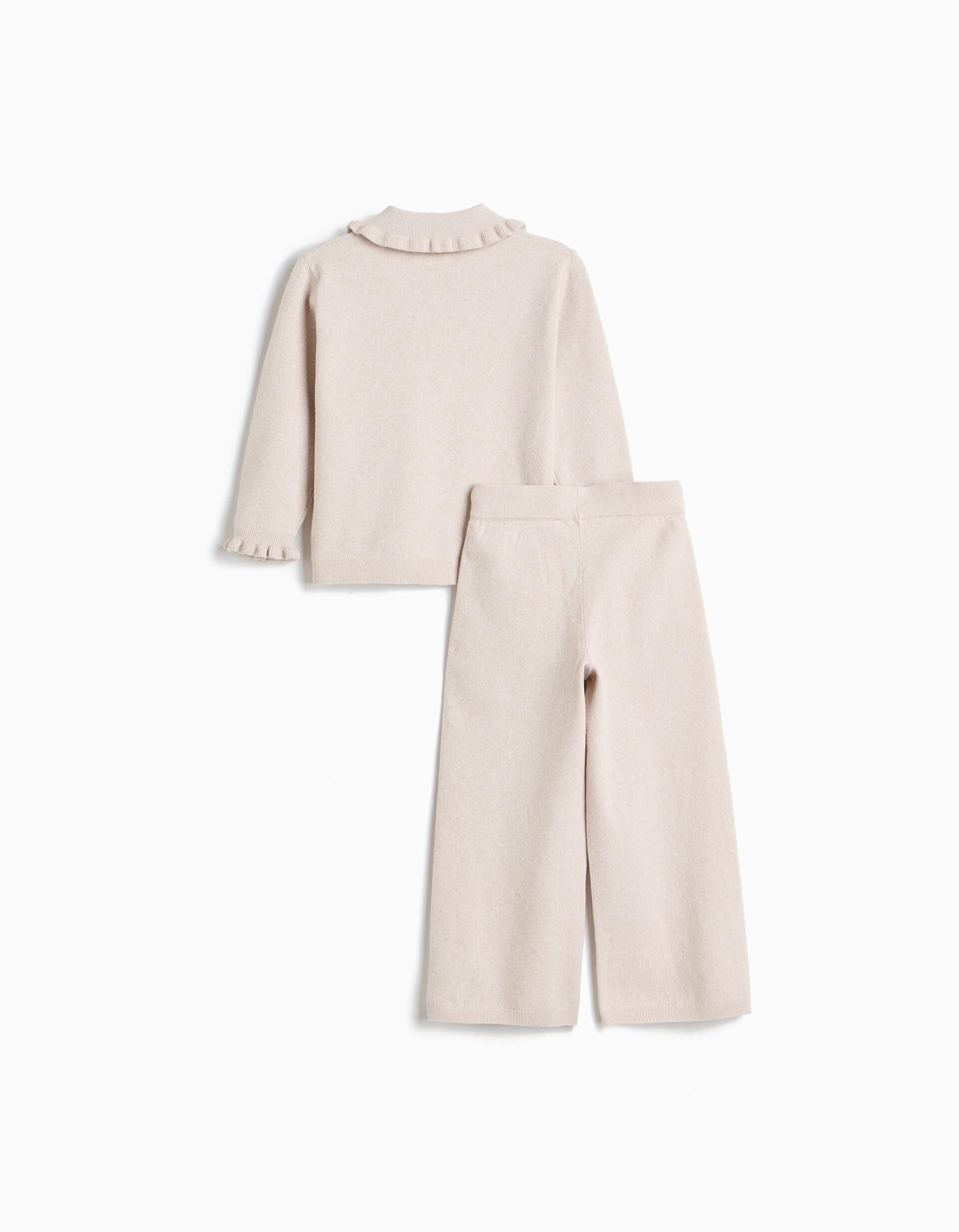 Comprar Online Conjunto De Malha, Menina, Bege Claro