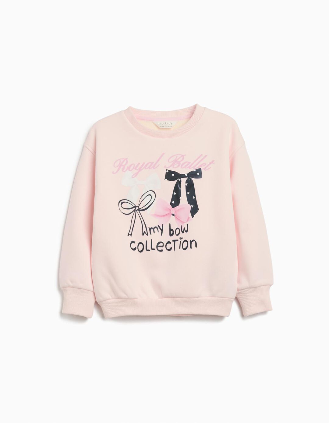 Sweatshirt de Felpa, Menina, Rosa Claro