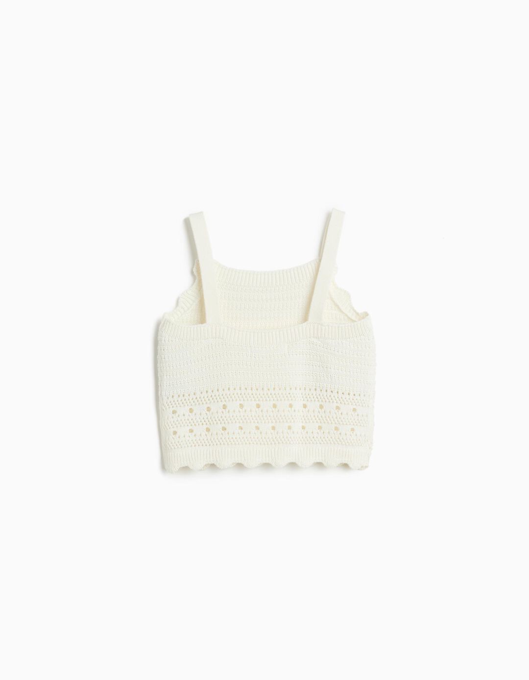 Top Crochet, Menina, Branco