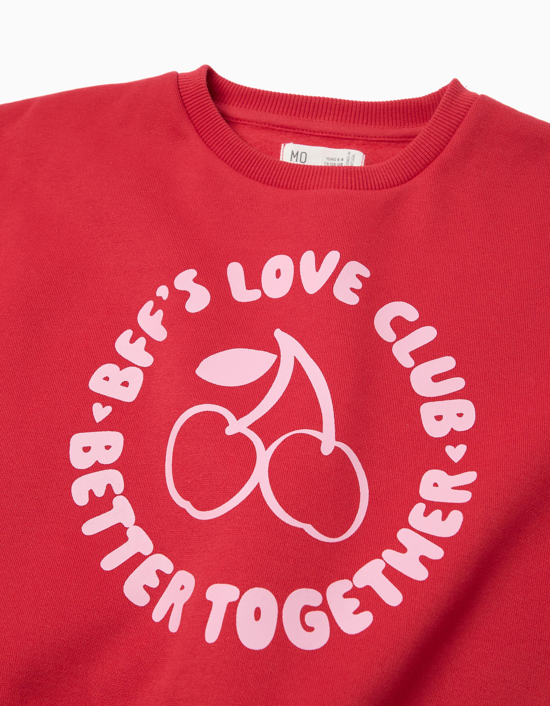 Comprar Online Sweatshirt de Felpa, Menina, Vermelho