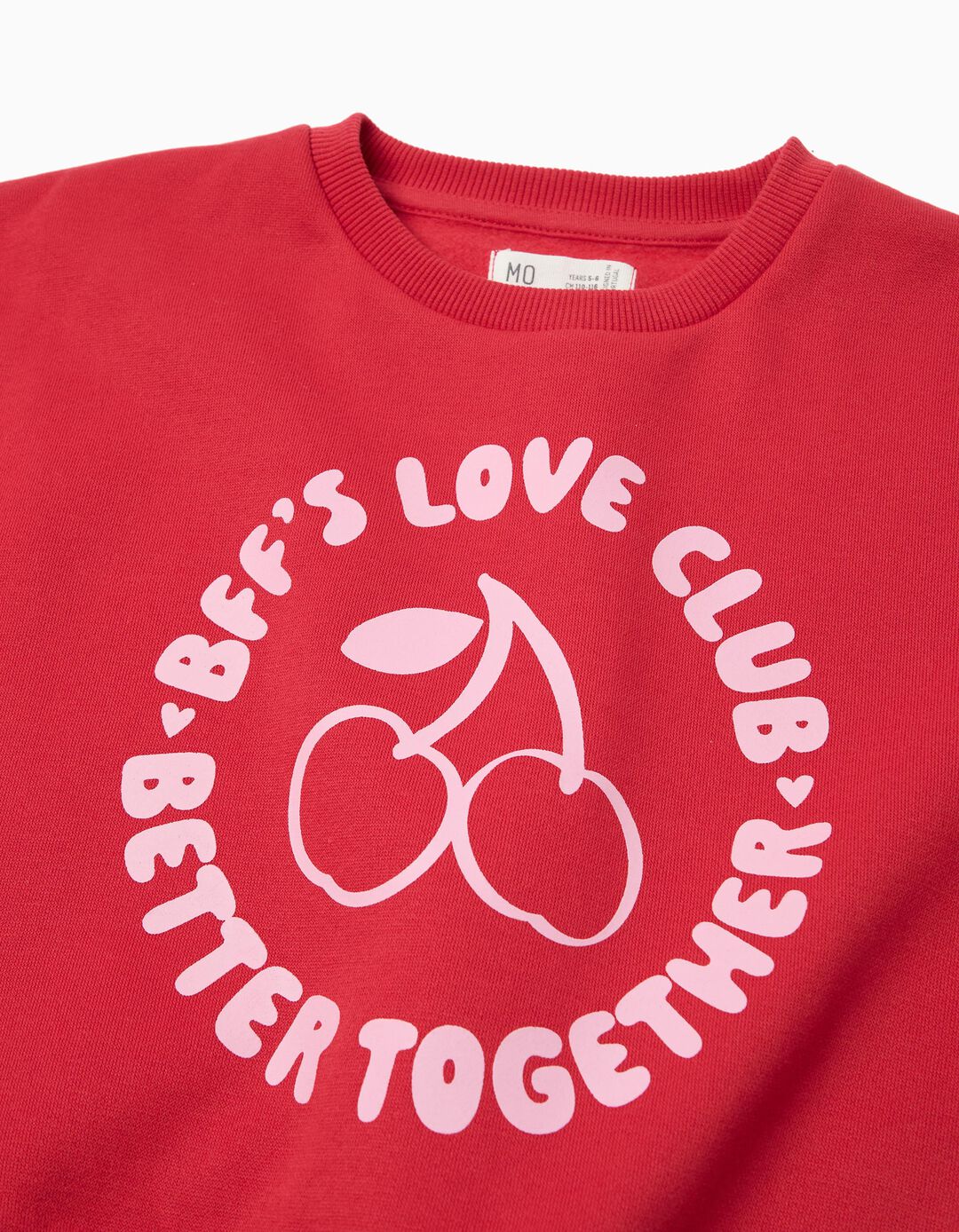 Sweatshirt de Felpa, Menina, Vermelho