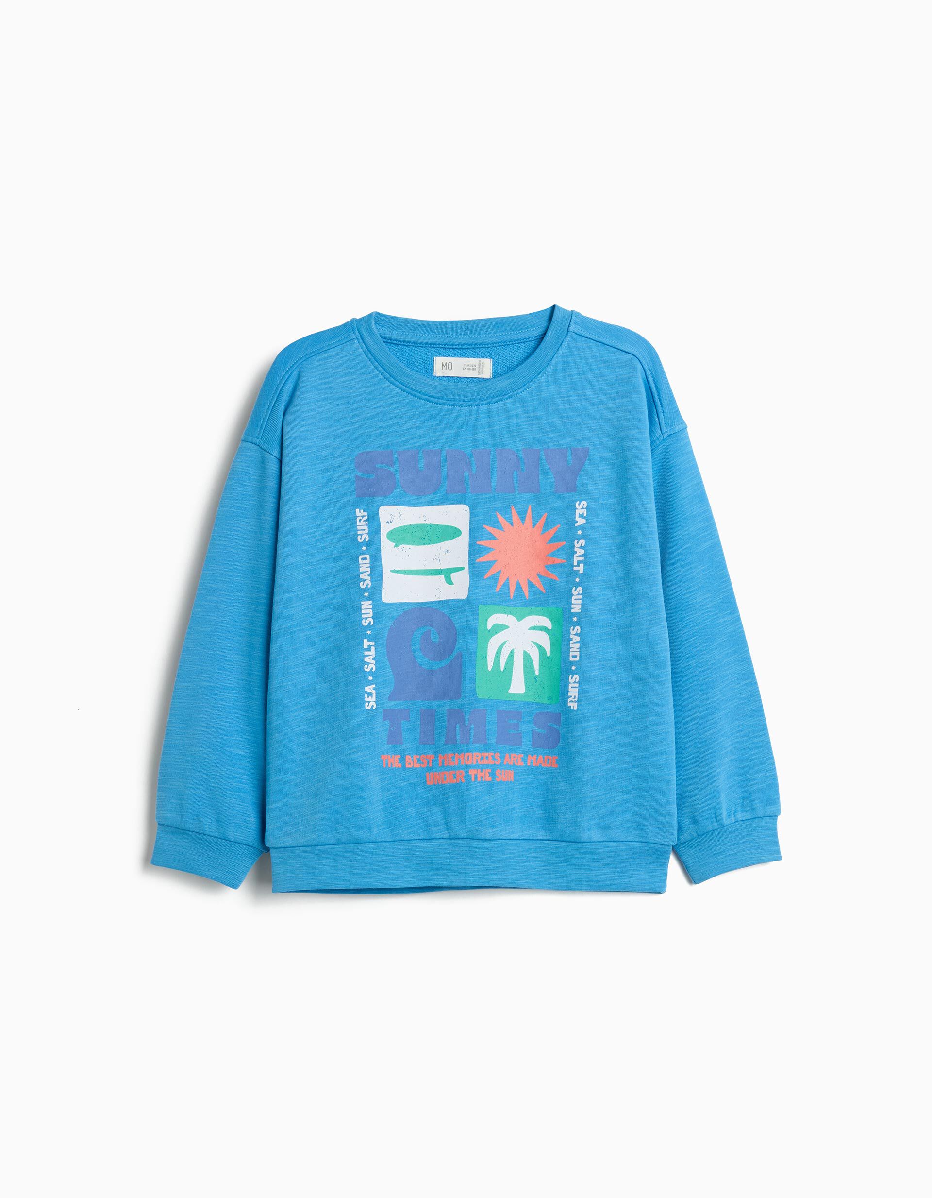 Comprar Online Sweatshirt Estampada, Menino, Azul