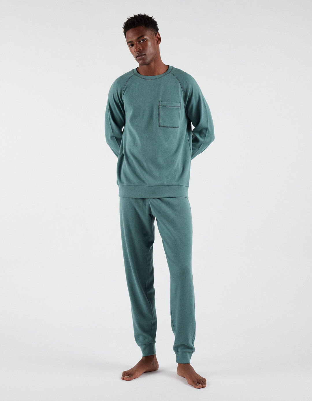 Pijama Textura, Homem, Verde