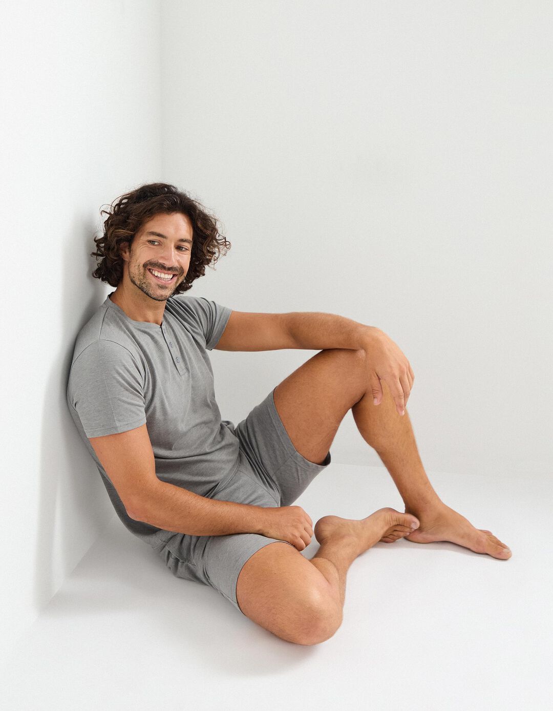 Pijama Jersey, Homem, Cinzento Escuro 