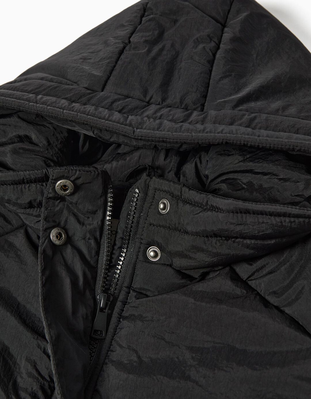 Casaco Acolchoado, Menina, Preto