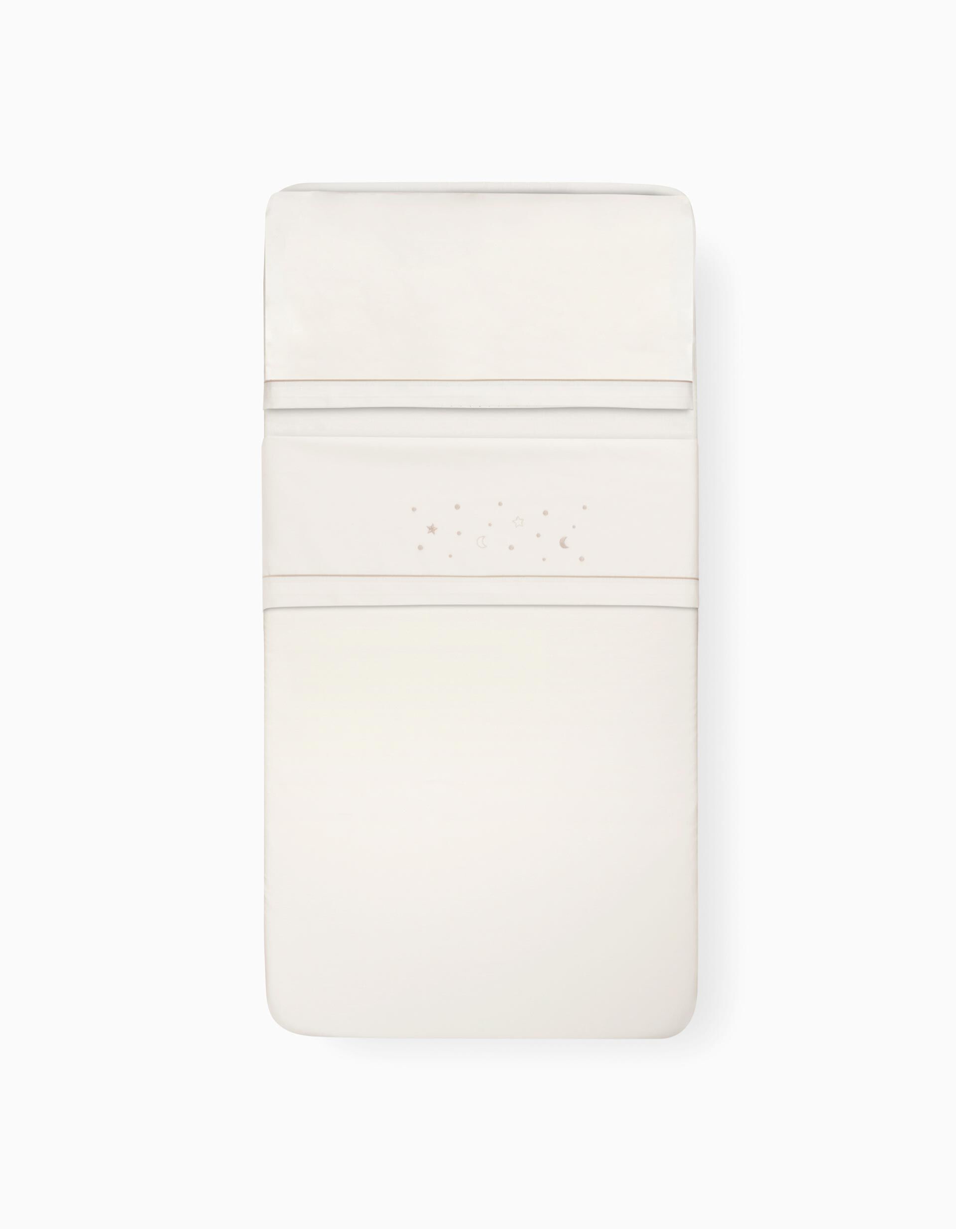 Comprar Online Conjunto de Len&ccedil;&oacute;is, 3 Pe&ccedil;as de Algod&atilde;o 'Stars' 60x120 cm, Beige