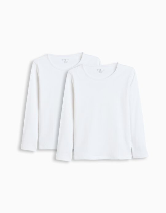 Comprar Online Pack 2 Camisolas De Malha Interlock, Menino, Branco
