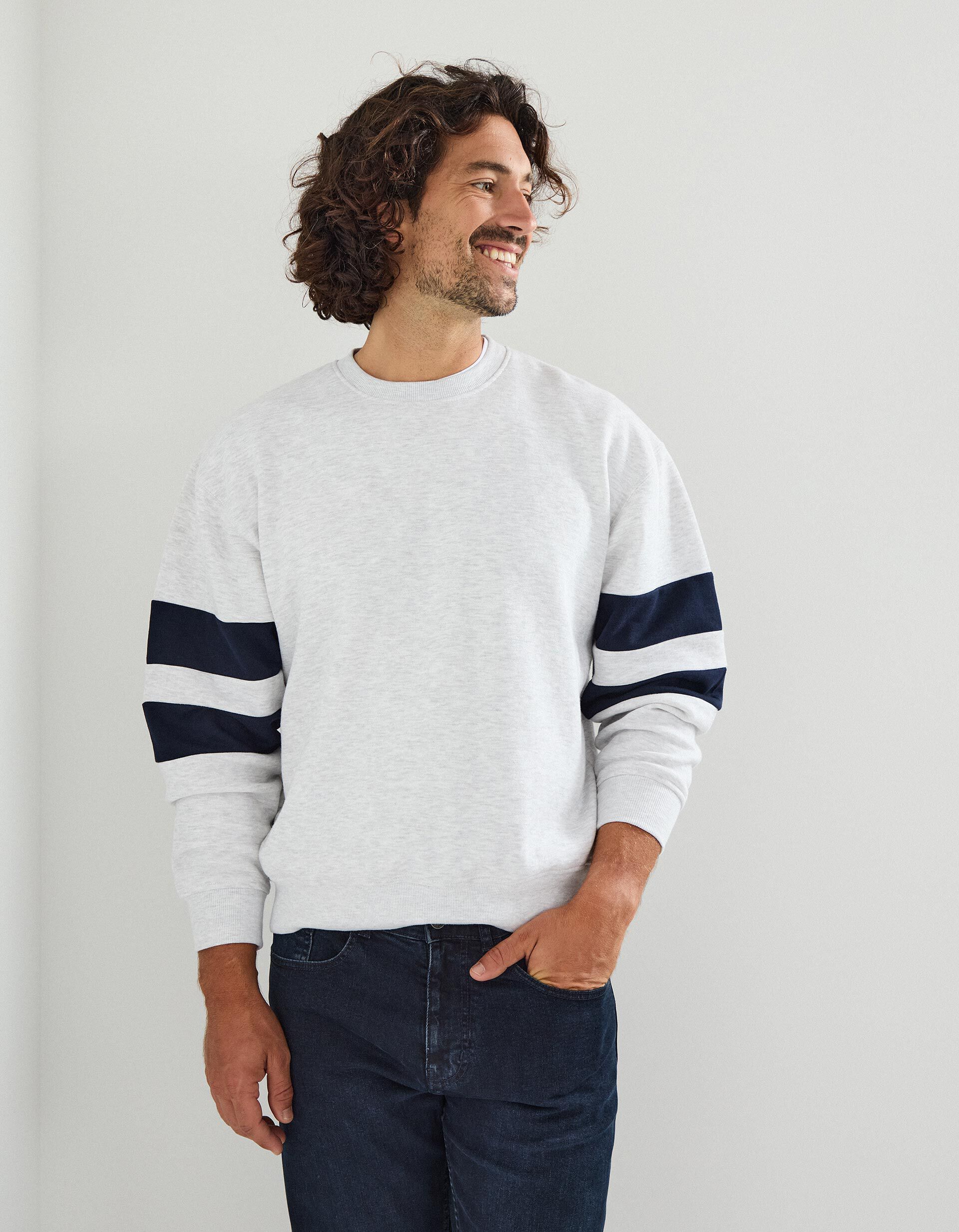 Comprar Online Sweatshirt de Felpa, Homem, Cinzento Claro
