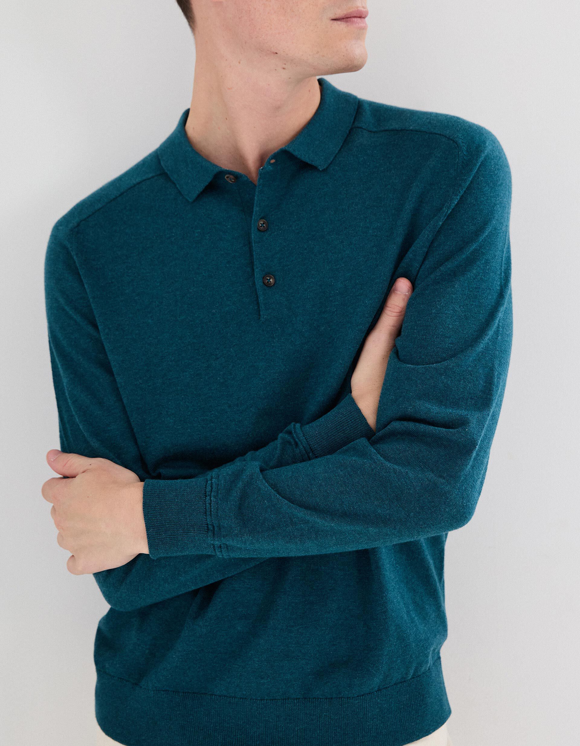 Comprar Online Polo com Caxemira, Homem, Verde Escuro