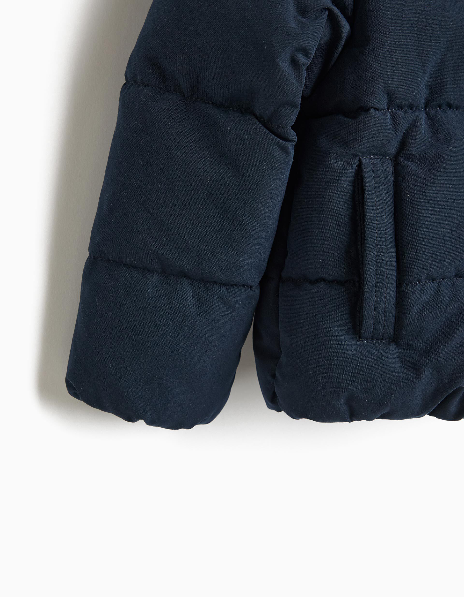 Comprar Online Casaco Acolchoado Com Capuz, Menino, Azul Escuro