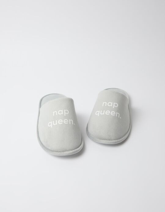 Comprar Online Chinelos De Quarto, Mulher, Cinzento
