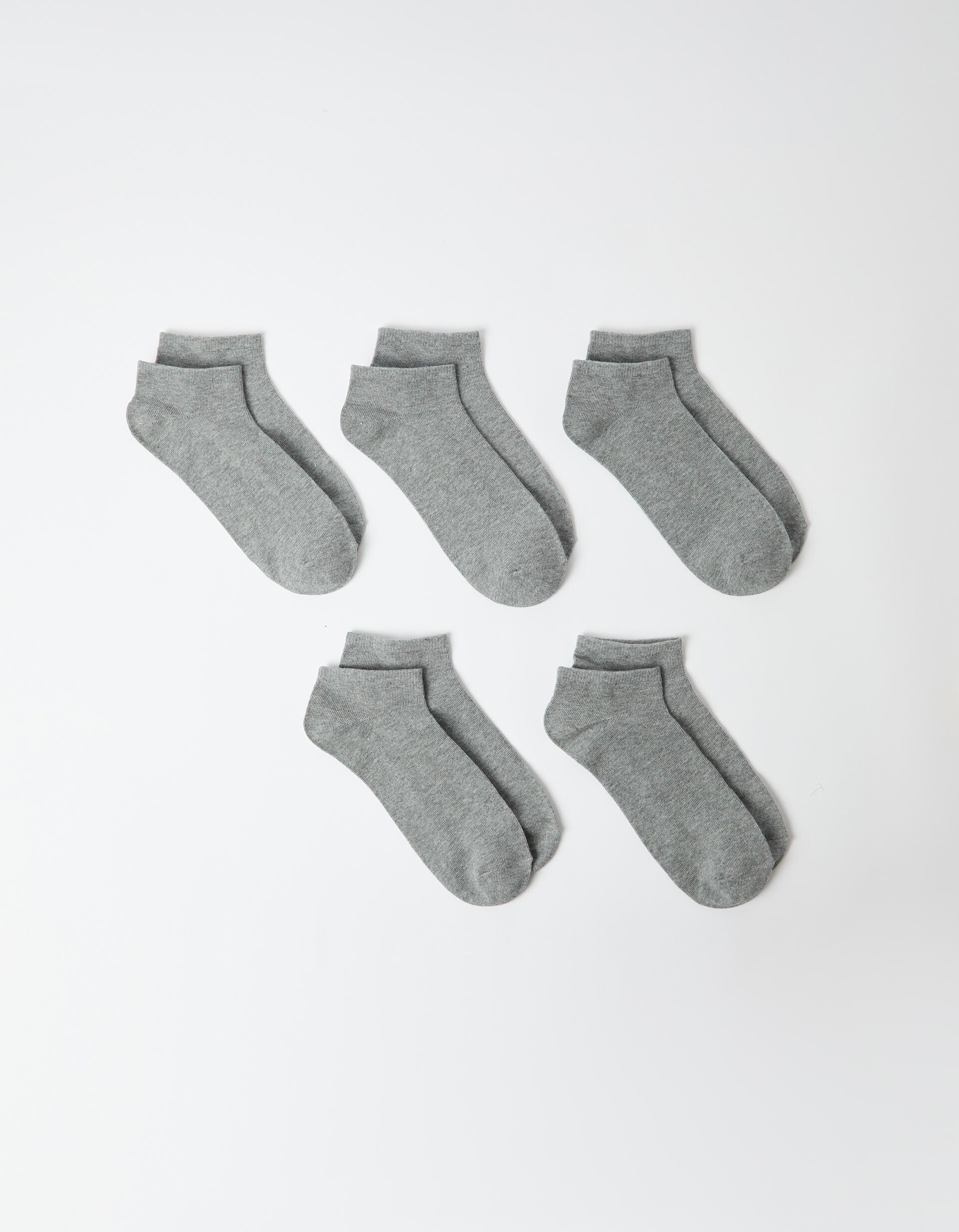 Comprar Online Pack 5 Pares de Meias Invis&iacute;veis, Homem, Cinzento Claro