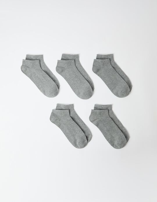 Comprar Online Pack 5 Pares de Meias Invis&iacute;veis, Homem, Cinzento Claro