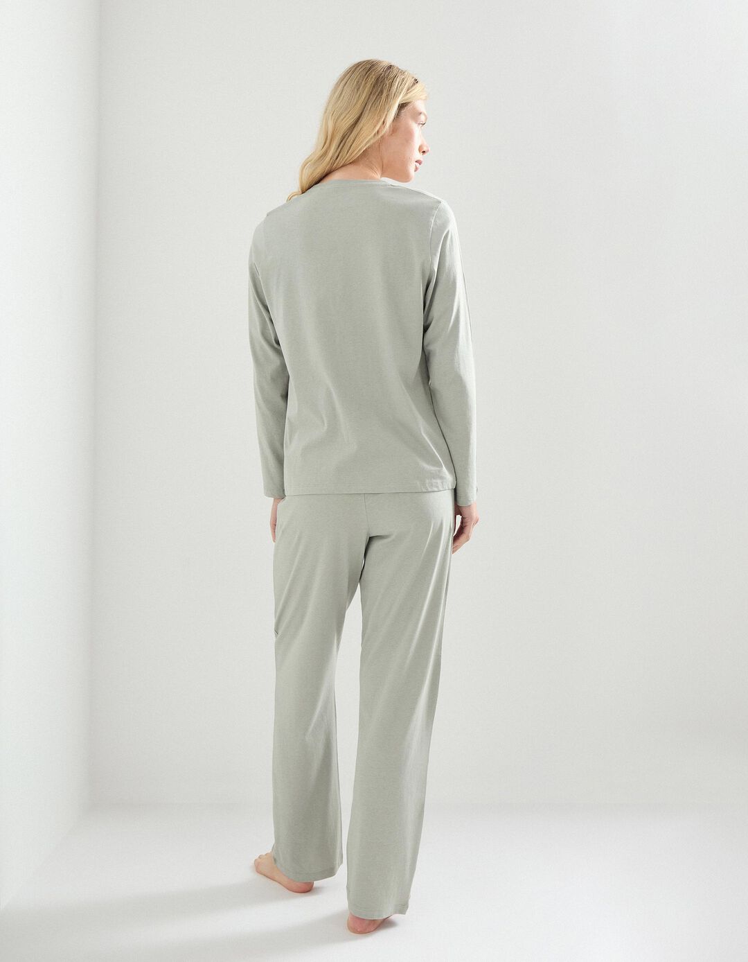 Pijama Jersey, Mulher, Cinzento Claro