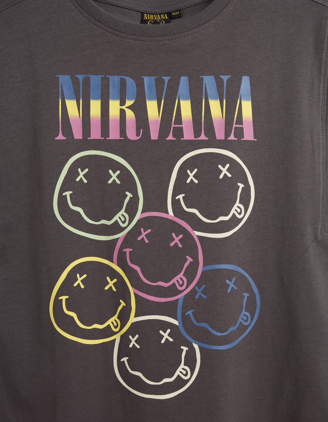 T-shirt Nirvana, Menina, Cinzento Escuro