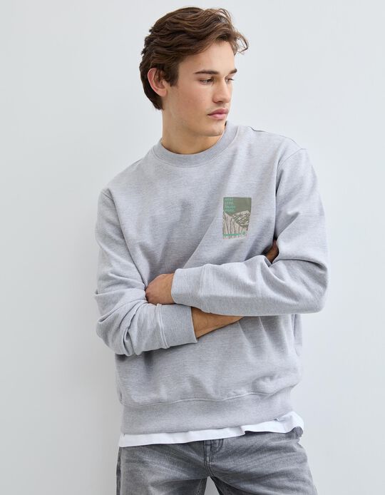 Comprar Online Sweatshirt, Homem, Cinzento Claro