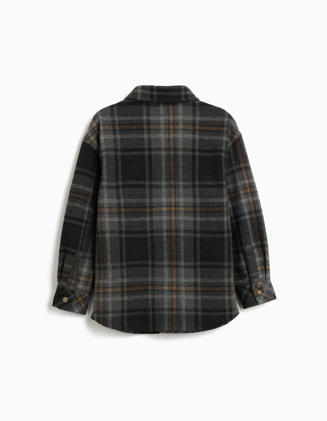 Sobrecamisa Xadrez, Menino, Cinzento Escuro 