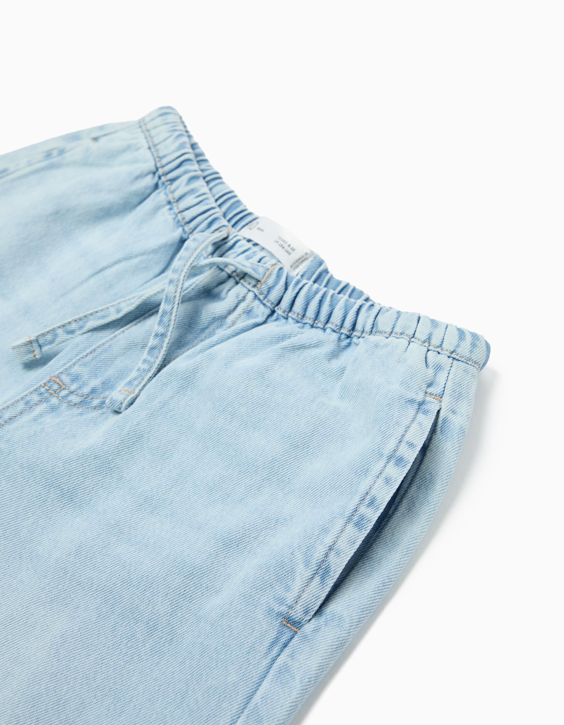 Comprar Online Cal&ccedil;as de Ganga 'Wide Leg', Menina, Azul Claro