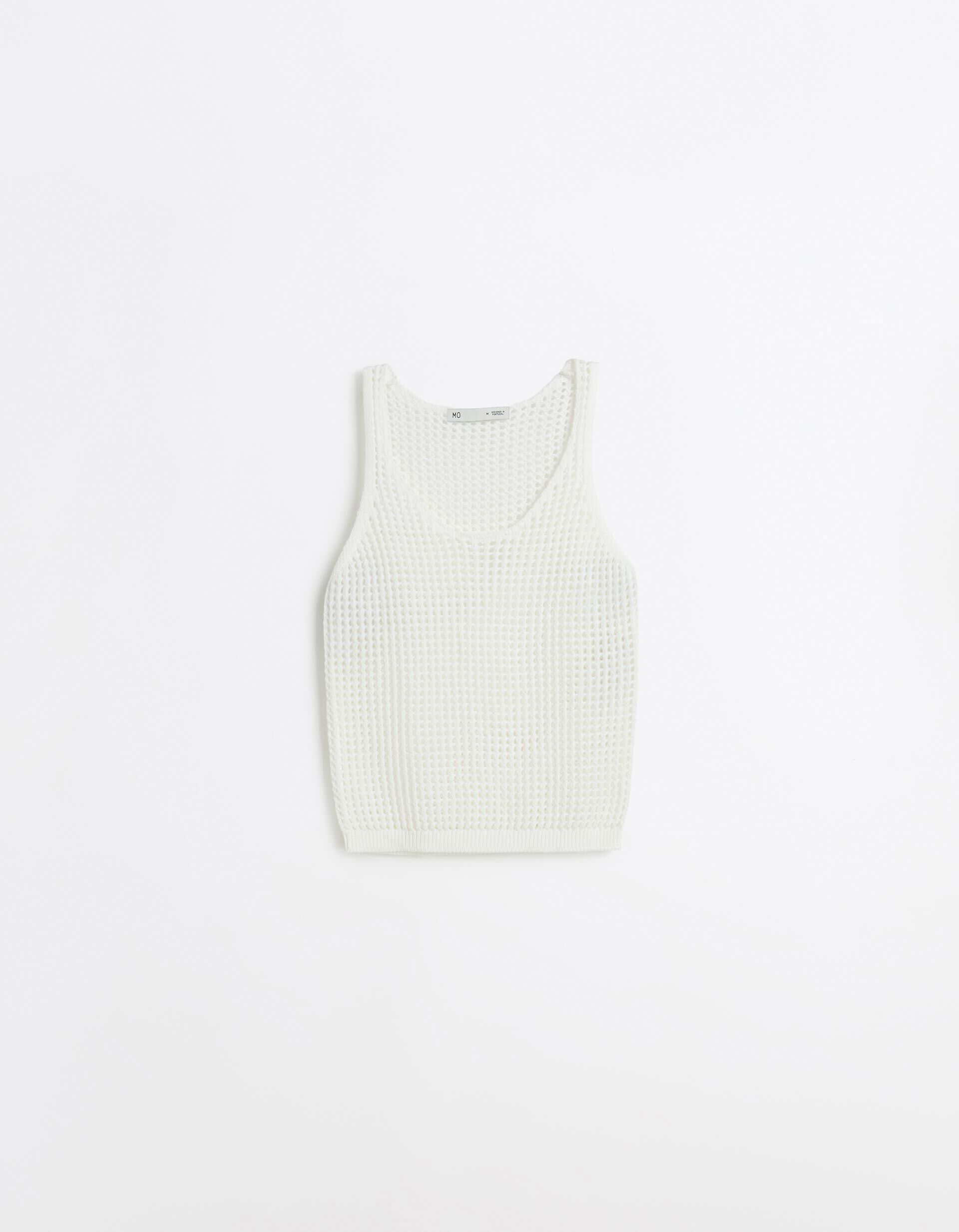 Comprar Online Top de Malha Crochet, Mulher, Branco