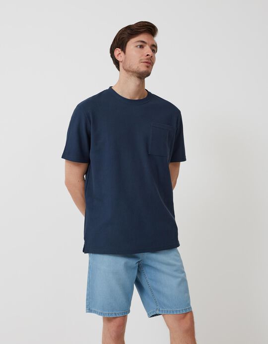 T-shirt, Homem, Azul Escuro