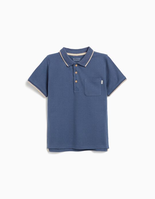 Comprar Online Polo Piquet Manga Curta, Menino, Azul 