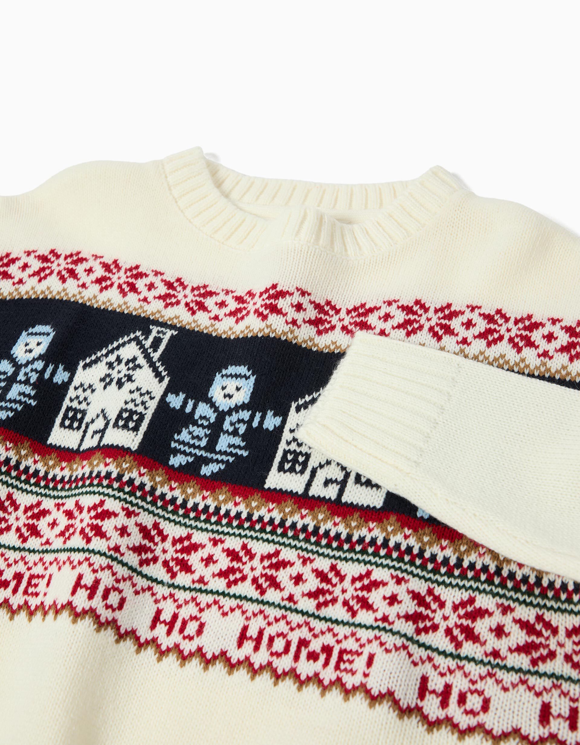 Comprar Online Camisola Malha Natal, Menina, Bege Claro