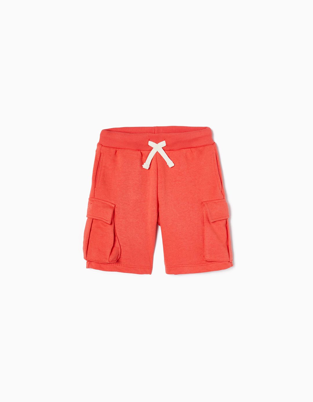 Sports Shorts with Cargo Pockets for Boys, Coral