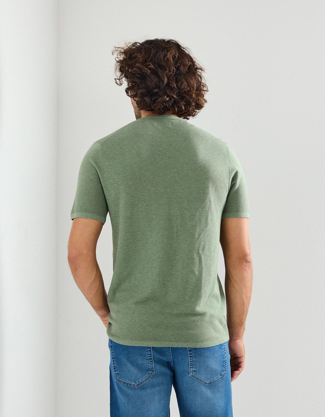T-shirt de Malha, Homem, Verde