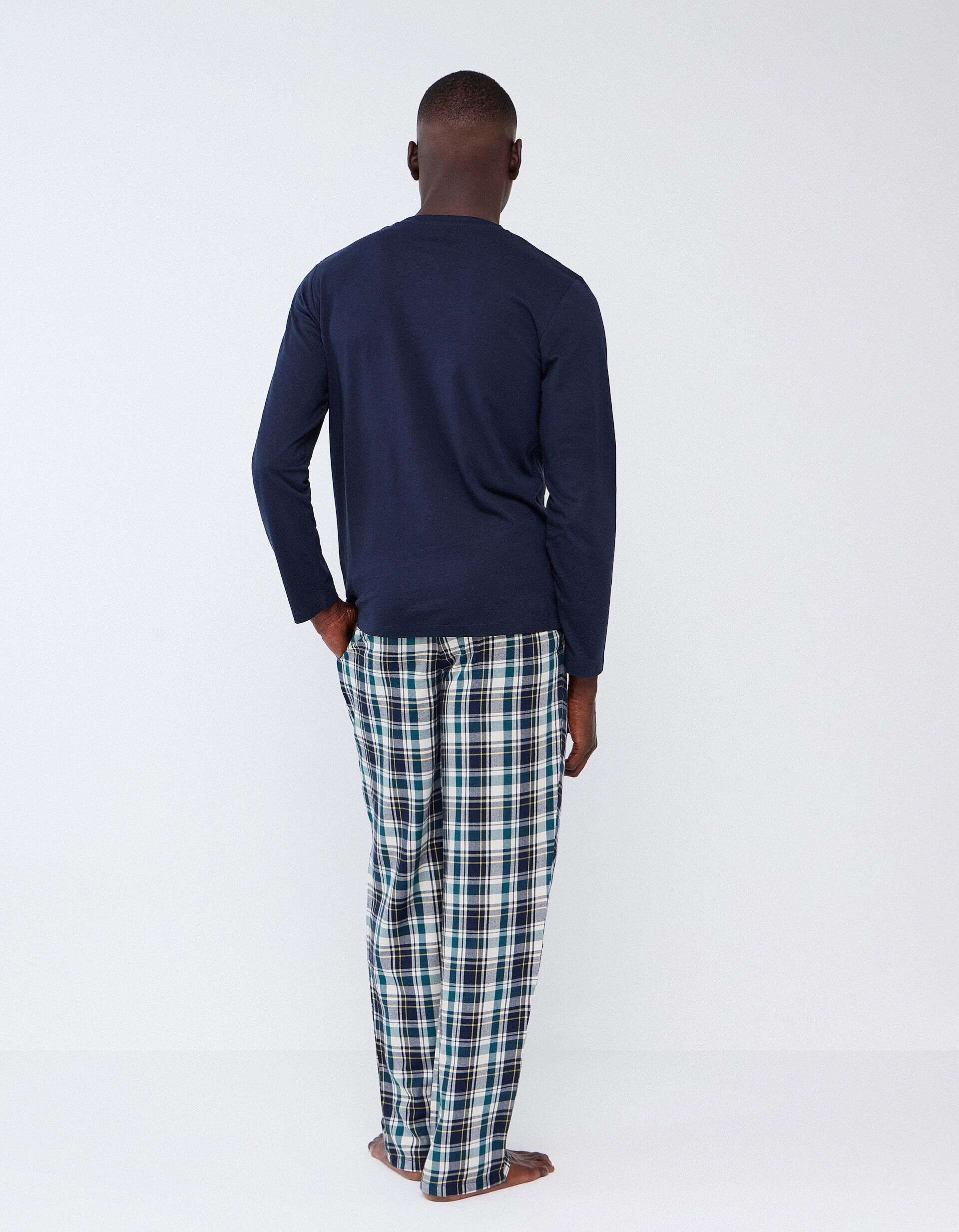 Comprar Online Pijama Xadrez, Homem, Azul Escuro