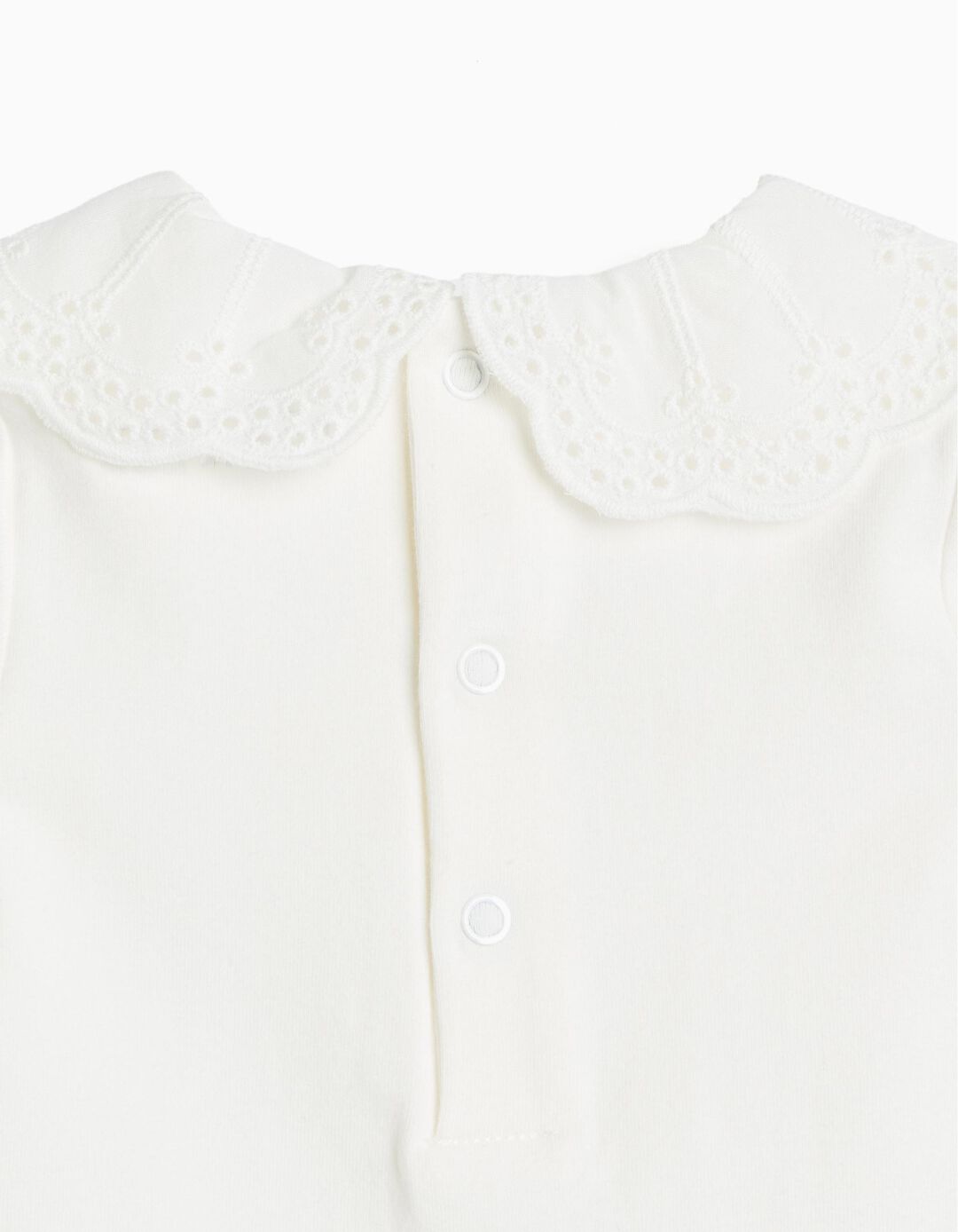 Body De Manga Comprida, Rec&eacute;m-Nascido, Branco