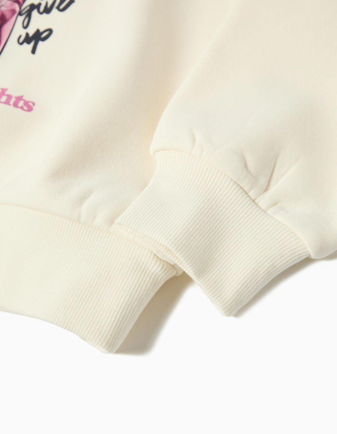 Sweatshirt de Felpa, Menina, Branco