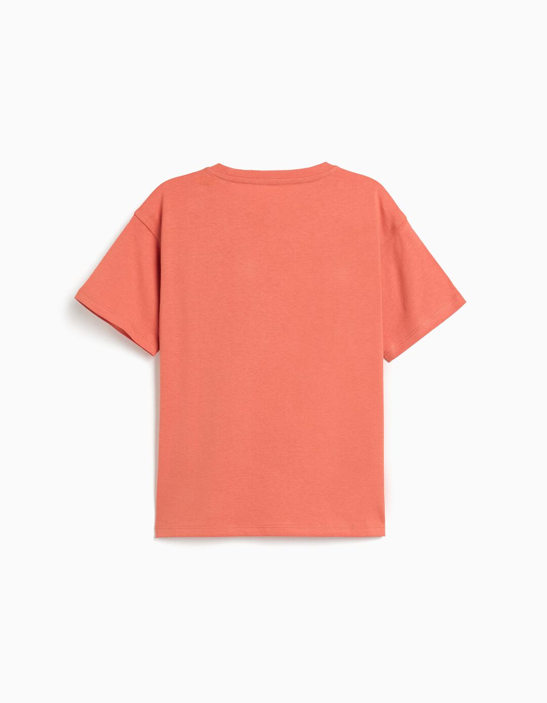 T-shirt Print, Menino, Laranja Escuro