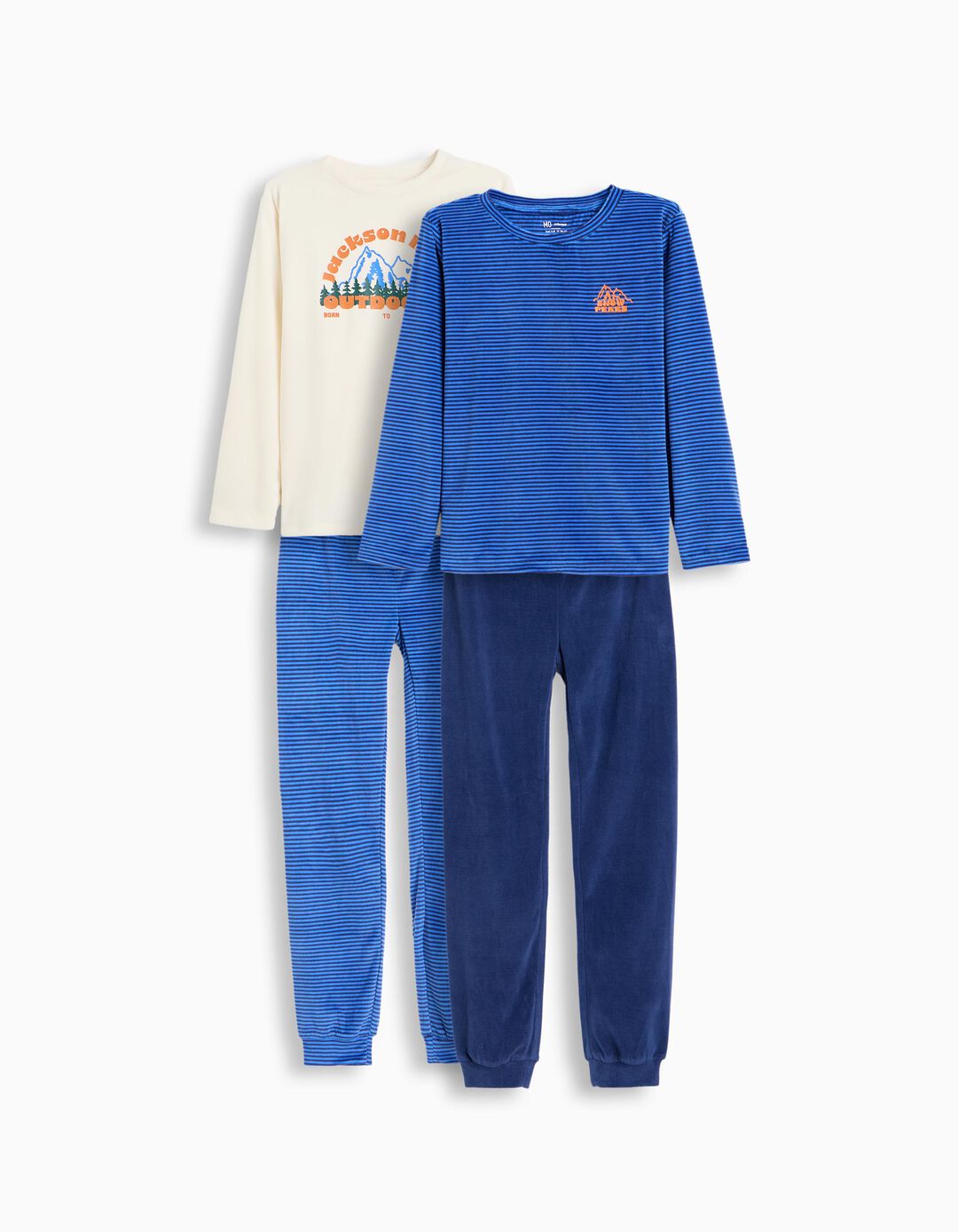 Pack 2 Pijamas De Veludo, Menino, Multicolor