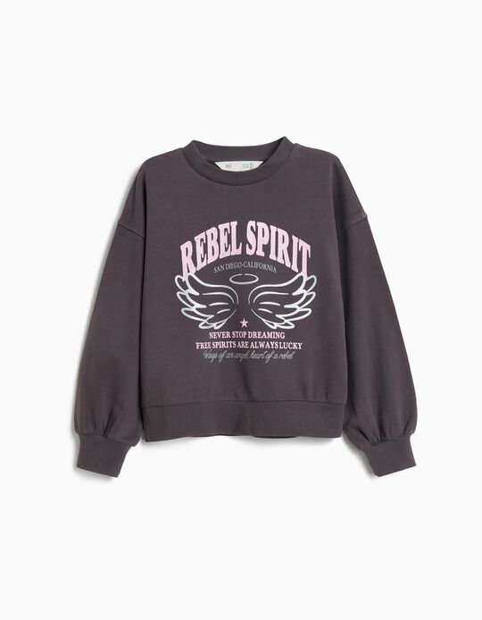 Comprar Online Sweatshirt, Menina, Cinzento Escuro