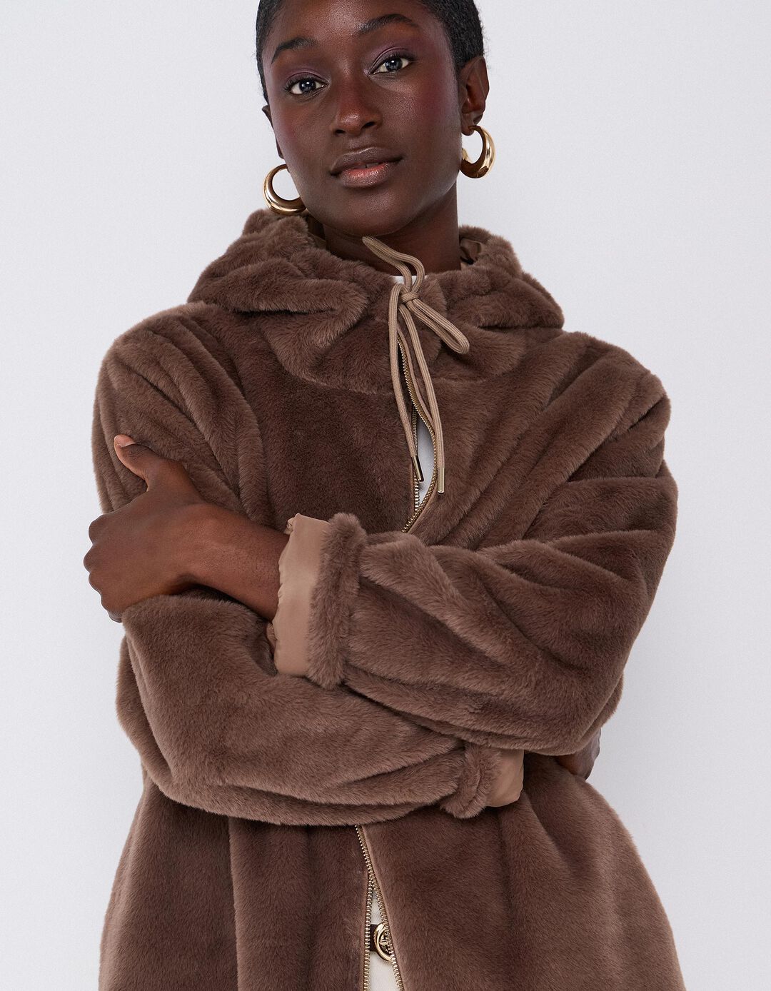 Parka Revers&iacute;vel, Mulher, Bege Escuro